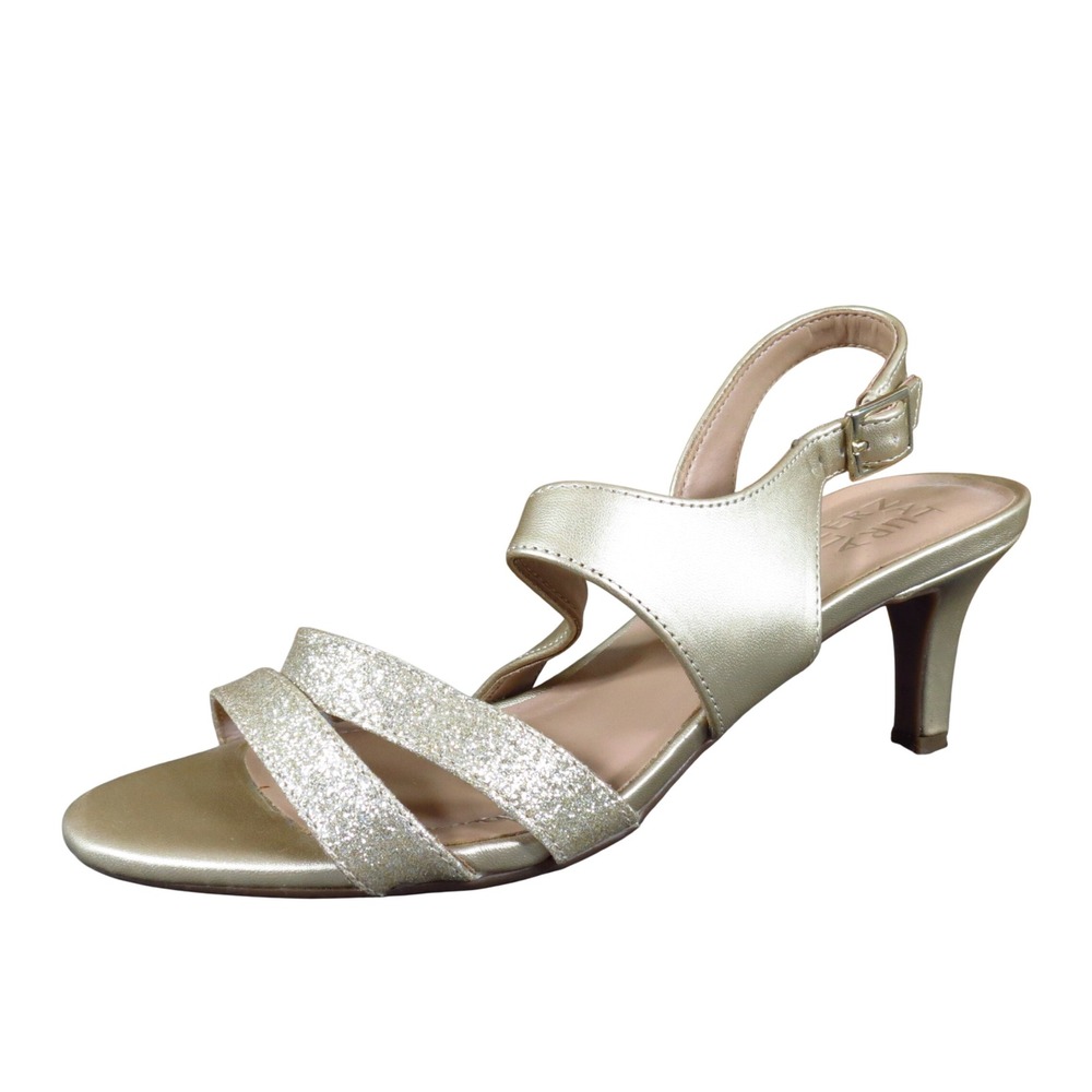 Naturalizer Taimi Women Strappy Sandal Size 7.5M Wedding Formal Gold Metallic